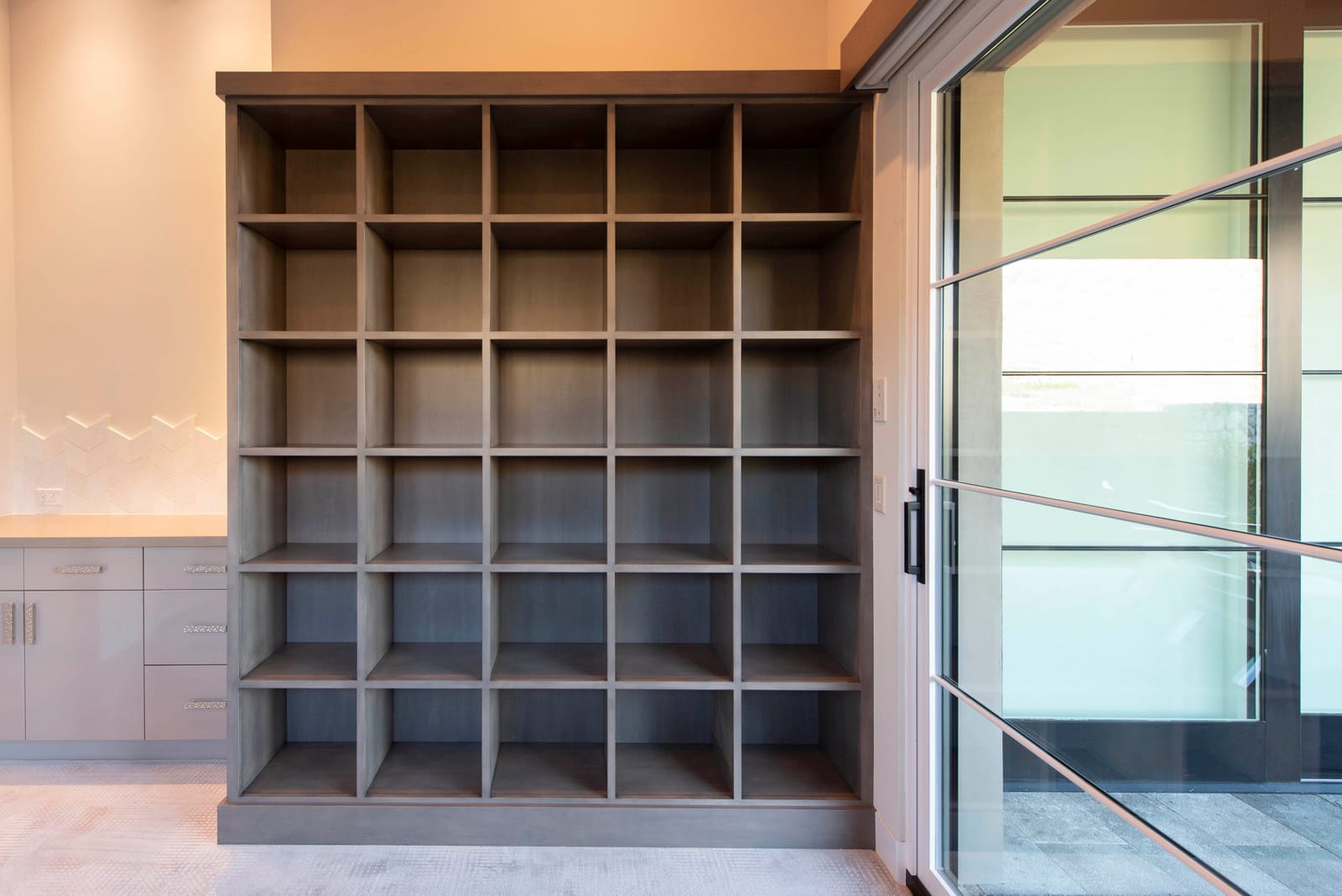 Built-in cubby wall