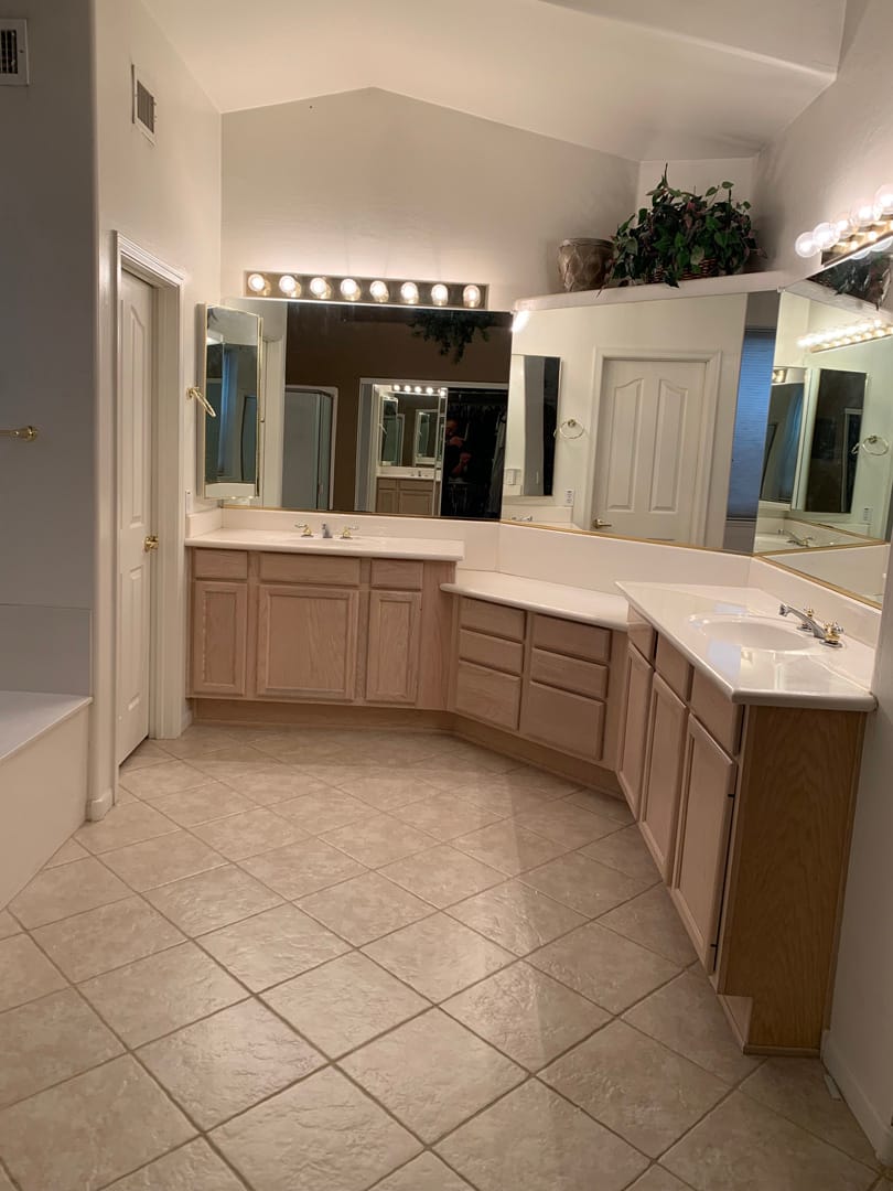 Kitchen, Fireplace & Master Bath Retreat in Surprise, AZ, Master Bath, before photo 2