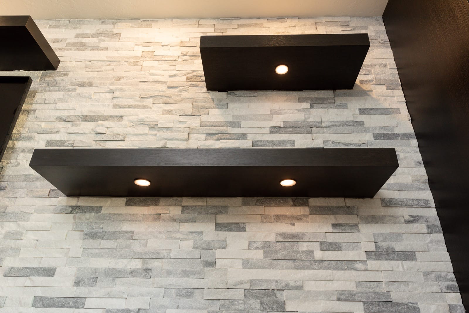 Stacked Stone Media Wall in Glendale, AZ, after photo 5