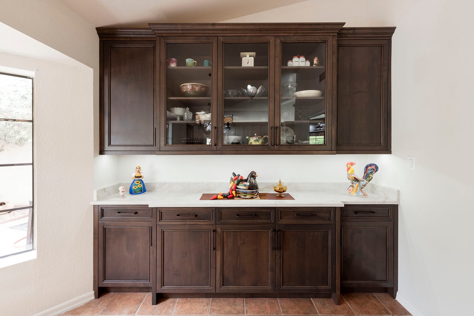 Bright White Kitchen with Custom Storage in Cave Creek, AZ, after photo 5
