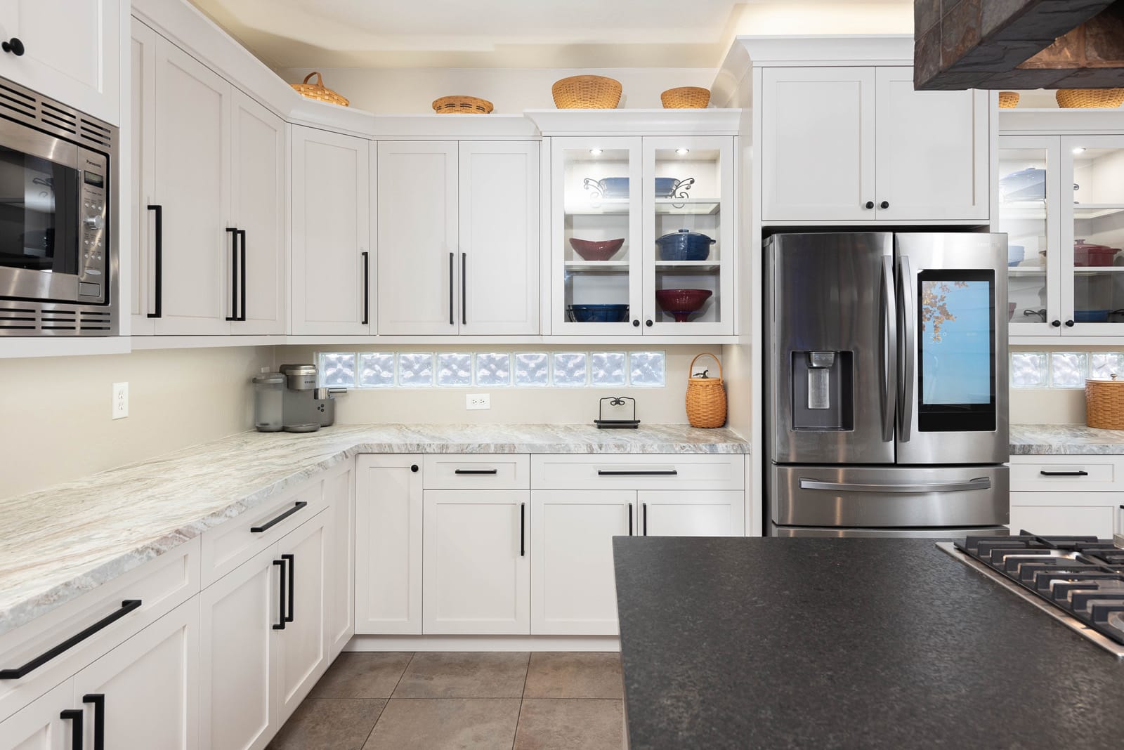 Custom White Kitchen & Monogram Hood in Goodyear, AZ, after photo 2