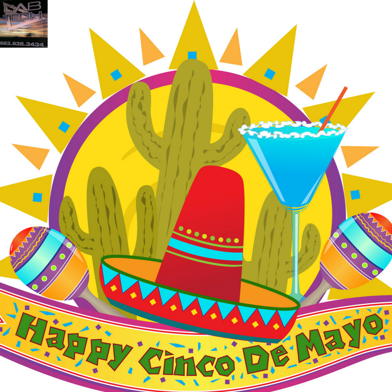 Cab Tech May Cinco de Mayo with Logo - Happy Cinco de Mayo